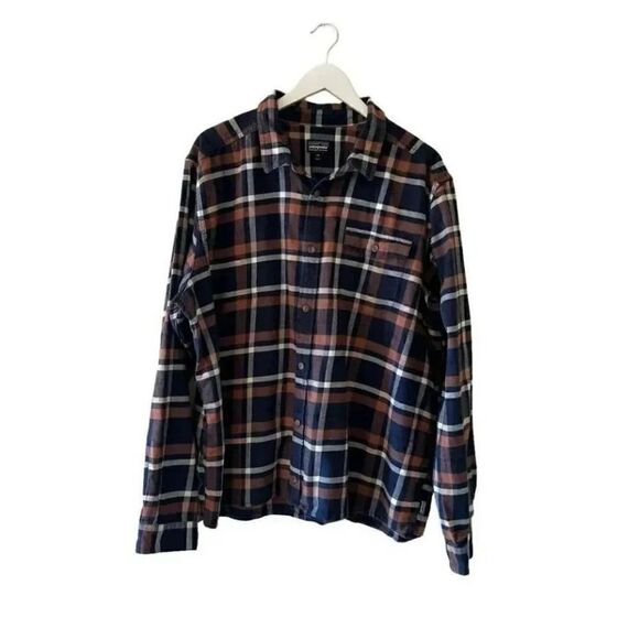 Patagonia Men's Lightweight Fjord Flannel Shirt Organic Cotton Soft Cozy SZ XXL - Picture 3 of 13
